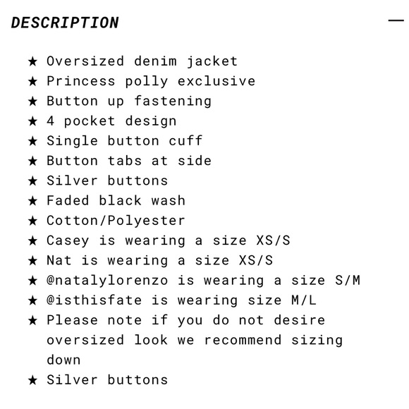 Princess Polly Phoenix Denim Jacket in Black - Picture 10 of 11